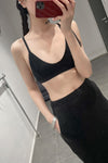 BASERANGE knitted stretch bra BRXX black